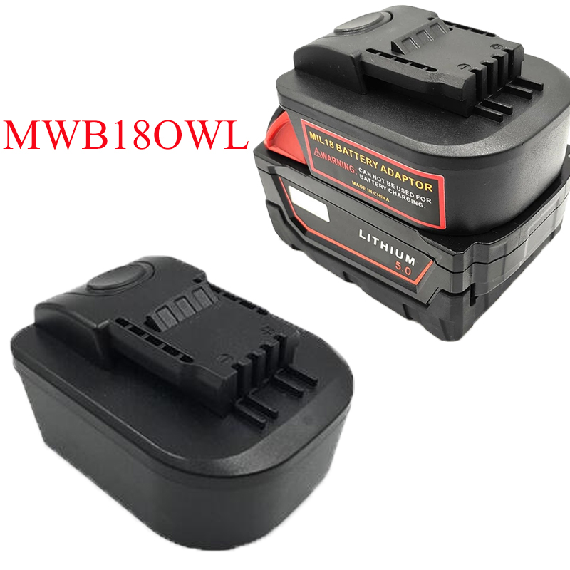 Power Tools Milwaukee - Convertitore adattatore batteria MWB18OWL per piccoli