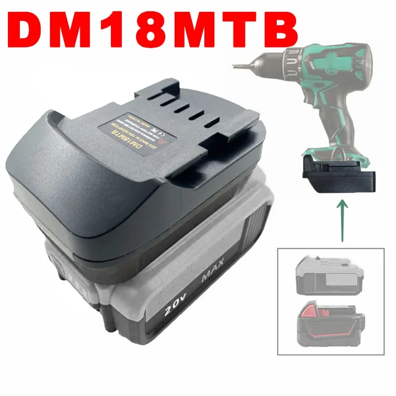 Power Tools Milwaukee - Convertitore adattatore batteria DM18MTB per batterie