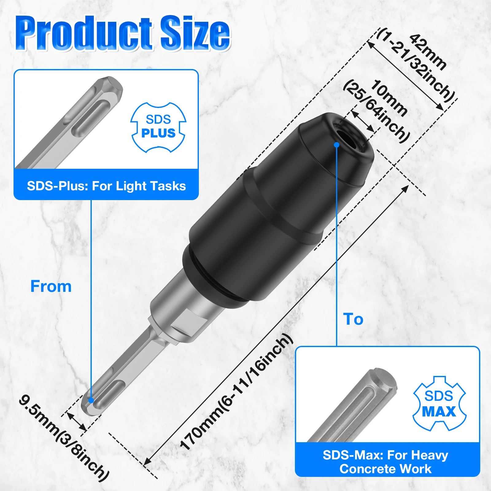 Adattatore SDS Plus a SDS Max  - Hammer Drill Sds recensione e prezzo